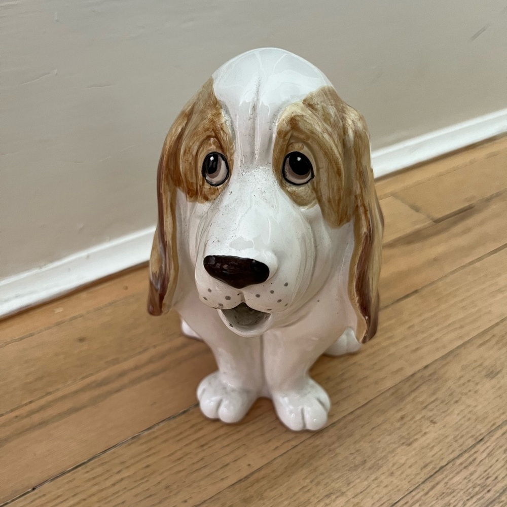 Ceramic Dog Figurine pitcher